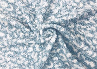 円のループ柔らかく総括的な生地のビロード ポリエステル羊毛の青い白340GSM