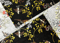 ゆがみはポリエステル ビロードの生地/鳥の花によって模造されたビロードの生地を編んだ