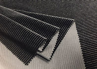 220GSM衣類のソファーの黒のための伸縮性がある93%ポリエステル コーデュロイの生地