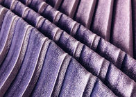 女性ののためのSkirt Violet 290GSM紫色のビロード物質的な93%ポリエステルゆがみによって編まれるプリーツ