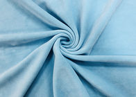 92%ポリエステル家の織物の空色340GSMのための伸縮性があるマイクロ ビロードの生地