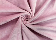 190GSMプラシ天のおもちゃの生地100%のポリエステルゆがみの編むピンク160cmの幅