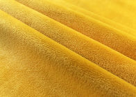220GSMおもちゃの付属品のための柔らかいマイクロ ポリエステル生地/こはく色の黄色いビロードの生地