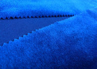 200GSM家の織物のロイヤル ブルー色のための柔らかい100%のポリエステル ビロードの生地