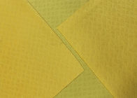 210GSM柔らかさ100%のポリエステルはパターン家の織物-黄色のためのマイクロ ビロードの生地を浮彫りにした