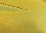 210GSM柔らかさ100%のポリエステルはパターン家の織物-黄色のためのマイクロ ビロードの生地を浮彫りにした