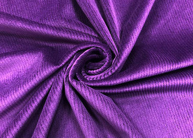 200GSMズボンの付属品94%ポリエステルのための伸縮性がある紫色のコーデュロイの生地