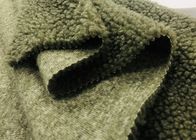 150cmの柔らかく総括的な生地/羊毛のようなシェルパの羊毛毛布の生地のオリーブ色