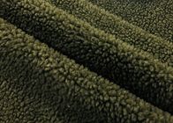 150cmの柔らかく総括的な生地/羊毛のようなシェルパの羊毛毛布の生地のオリーブ色