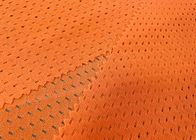 スポーツの摩耗の回線通信量の安全のための110GSMポリエステル メッシュ生地はネオン オレンジに着せます