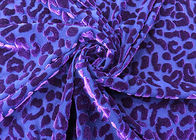 220GSM 94%の衣服の紫色のヒョウの印刷物のためのポリエステルによって燃やされるビロードの生地